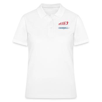 Né pour jouer au handball - Polo Femme - blanc - Devant - Ailine (174cm)