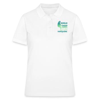 Hiver Alpes sœur snowboarding - Polo Femme - blanc - Devant - Ailine (174cm)