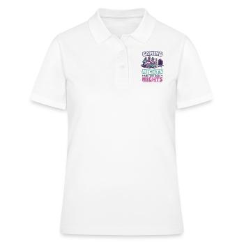 Game Nerd Spielkonsole Gaming zocken Gamepad - Frauen Polo Shirt - Weiß - Vorne - Ailine (174cm)