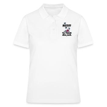 La motivation motive la carrière Cadeau positif - Polo Femme - blanc - Devant - Ailine (174cm)