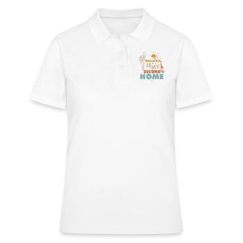 Majorque est ma deuxième maison - Polo Femme - blanc - Devant - Ailine (174cm)