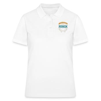Je suis incroyable je fais du BMX - Polo Femme - blanc - Devant - Ailine (174cm)