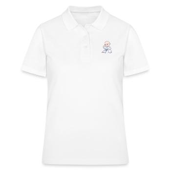 Posez-moi des questions sur le karaté - Polo Femme - blanc - Devant - Ailine (174cm)