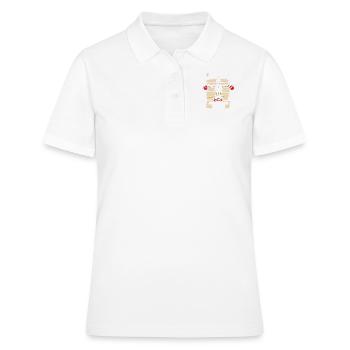 Certains héros portent des capes Certains héros portent de la boxe Glo - Polo Femme - blanc - Devant - Ailine (174cm)