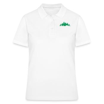 Wald Abenteuer Berge Bäume Naturschutz - Frauen Polo Shirt - Weiß - Vorne - Ailine (174cm)
