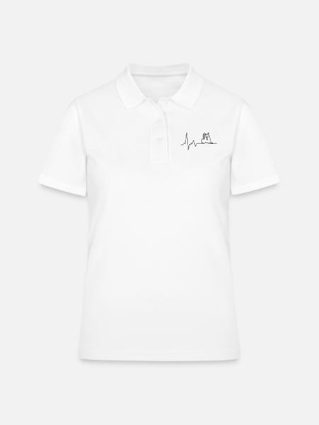 Chariot élévateur Heartbeat Chariot élévateur - Polo Femme - blanc