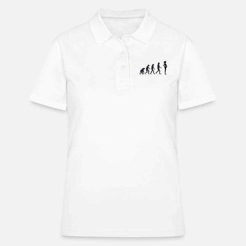 Pregnant - Human Evolution - Women's Polo Shirt - white