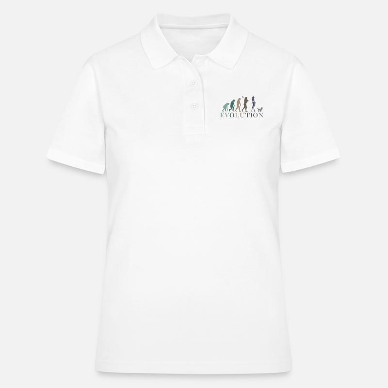 PUDEL EVOLUTION WEIBLICH - Frauen Polo Shirt - Weiß