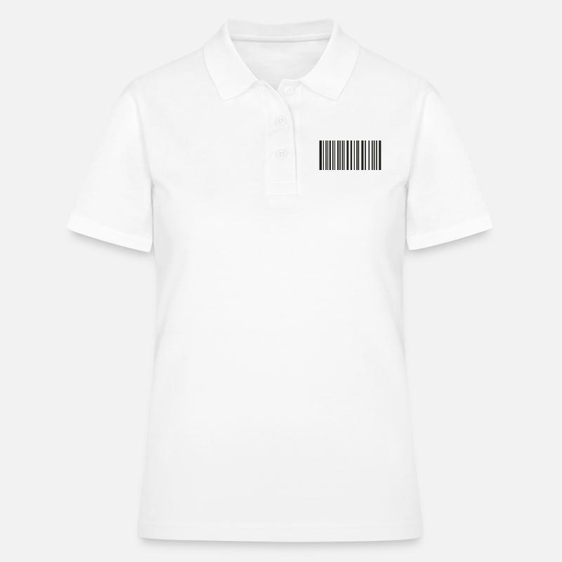 Bar code - Women's Polo Shirt - white