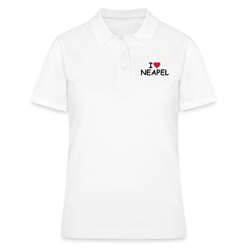 I love Neapel - Frauen Polo Shirt - Weiß - Vorne - Ailine (174cm)