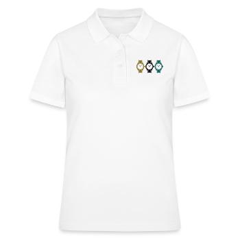 uhren - Frauen Polo Shirt - Weiß - Vorne - Ailine (174cm)