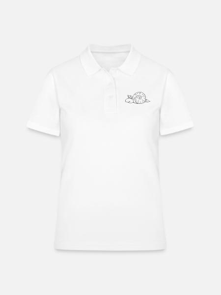limace - Polo Femme - blanc