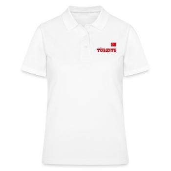 Look maillot de la Turquie – TÜRKIYE - Commode drapeau drapeau - Polo Femme - blanc - Devant - Ailine (174cm)