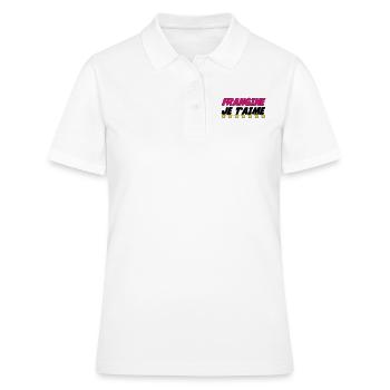 FRANGINE JE t 'aime - Polo Femme - blanc - Devant - Ailine (174cm)