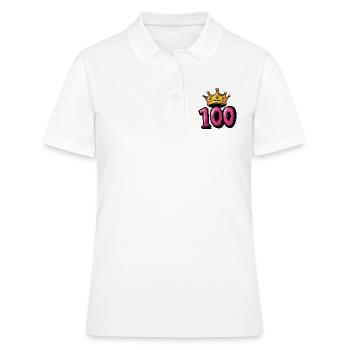 Couronne à 100 chiffres - Polo Femme - blanc - Devant - Ailine (174cm)