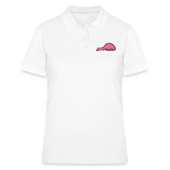 dormir dino dinosaure enfants mignon rose nouveau - Polo Femme - blanc - Devant - Ailine (174cm)