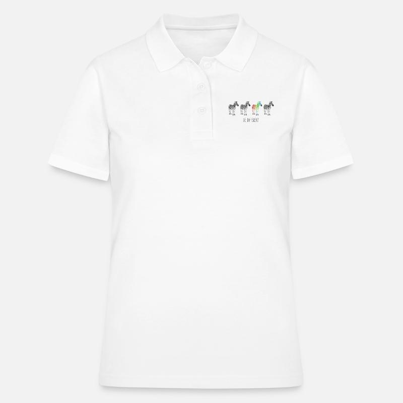 Zebra rainbow be different - Women's Polo Shirt - white