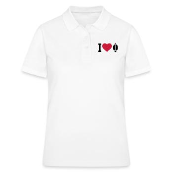 I love football J'aime le football - Polo Femme - blanc - Devant - Ailine (174cm)