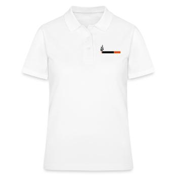 cigarette clope cigarete symbole icone - Polo Femme - blanc - Devant - Ailine (174cm)