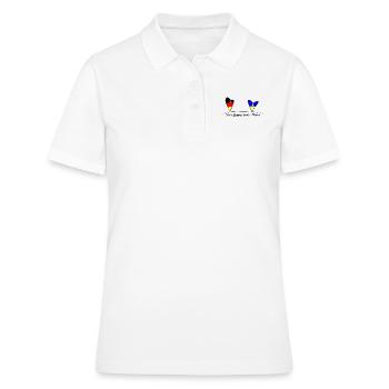 Feet in Germany, heart in Ukraine - Frauen Polo Shirt - Weiß - Vorne - Ailine (174cm)