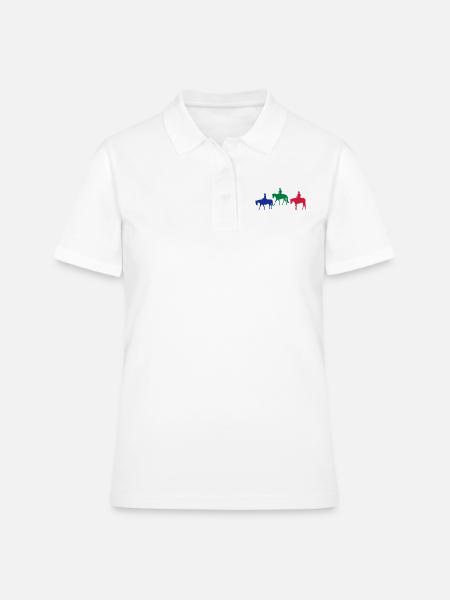 Westernreiter - Frauen Polo Shirt - Weiß