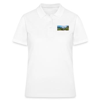 Geiranger panorama Storseterfossen Norwegen - Frauen Polo Shirt - Weiß - Vorne - Ailine (174cm)