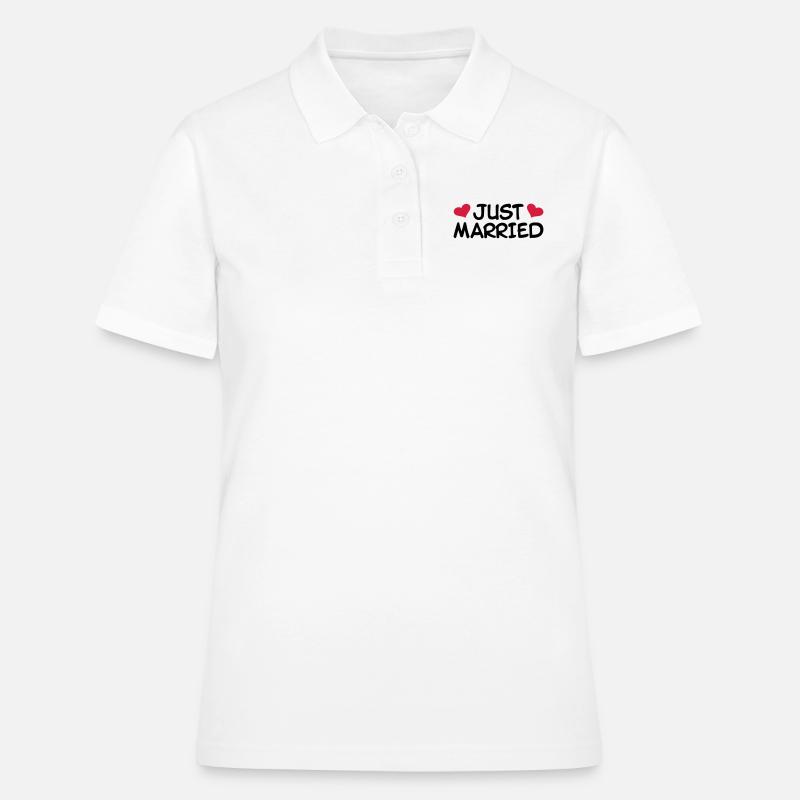 Just Married Mariage - Polo Femme - blanc