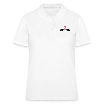 Dachs - Frauen Polo Shirt - Weiß - Vorne - Ailine (174cm)