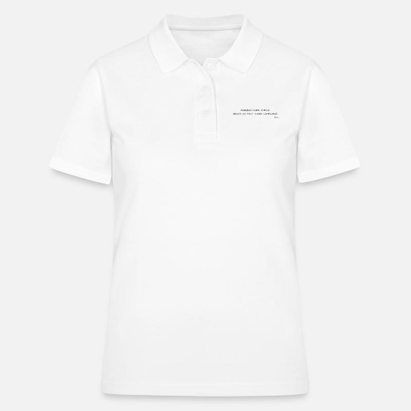 Devise Shadok seule 03 - Polo Femme - blanc