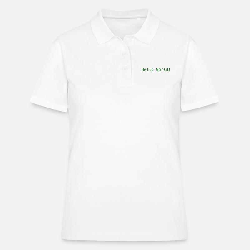 Hello World ! - Women's Polo Shirt - white