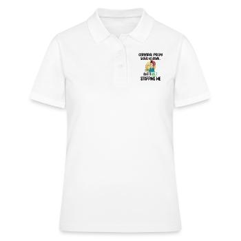 Infani rie paralysés CP Combattants Cerebralparese - Polo Femme - blanc - Devant - Ailine (174cm)
