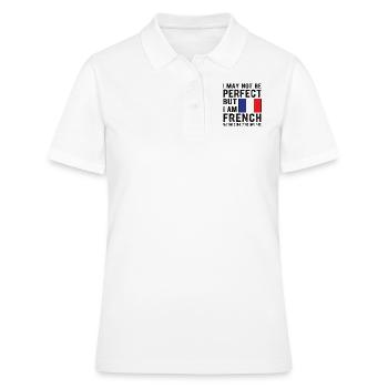 Français France Drapeau Français origine - Polo Femme - blanc - Devant - Ailine (174cm)