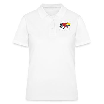 Équateur Équateur Racines équatoriennes - Polo Femme - blanc - Devant - Ailine (174cm)
