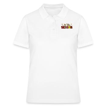Softball Noël Joueur de softball Cadeau de fête de Noël - Polo Femme - blanc - Devant - Ailine (174cm)