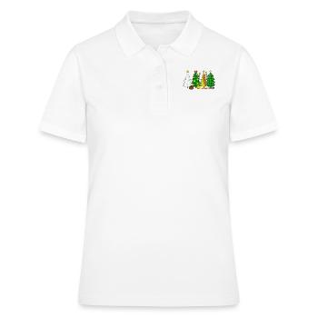 Softball Noël Joueur de softball Cadeau de fête de Noël - Polo Femme - blanc - Devant - Ailine (174cm)