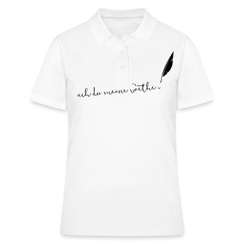 ach du meine Goethe - Frauen Polo Shirt - Weiß - Vorne - Ailine (174cm)