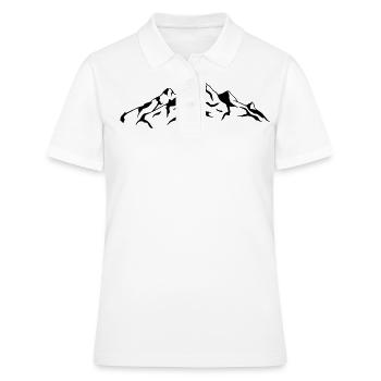 Form 63Berg berge Gebirge Wanderer Naturmensch - Frauen Polo Shirt - Weiß - Vorne - Ailine (174cm)