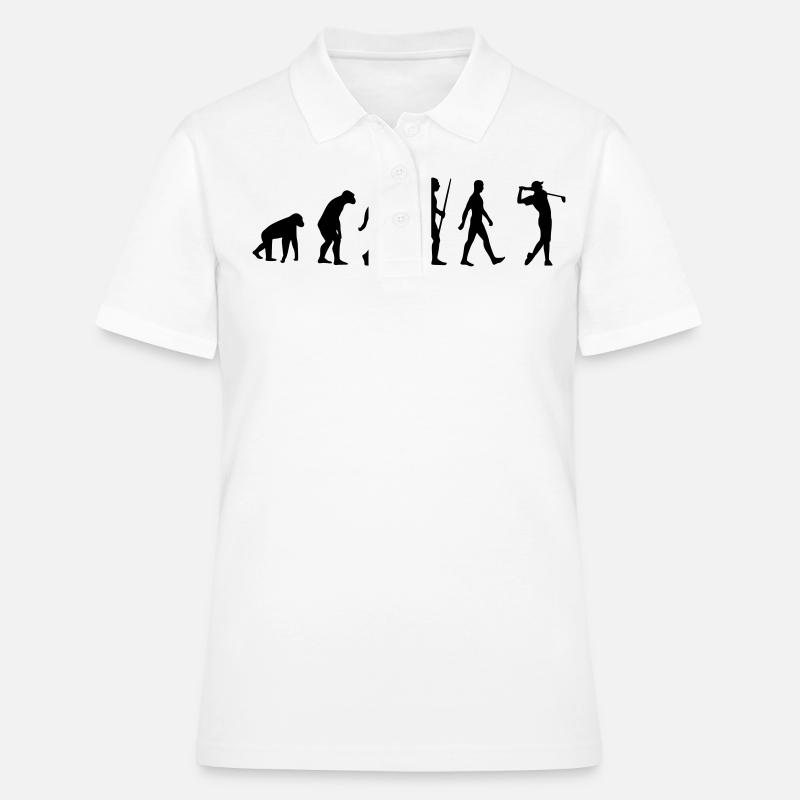 Golf, Golfers, Golf, Evolution, Coup Carré - Polo Femme - blanc