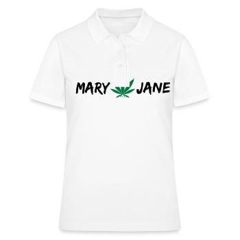 MARY JANE CANNABIS WEED 420 - Women's Polo Shirt - white - Front - Ailine (174cm)