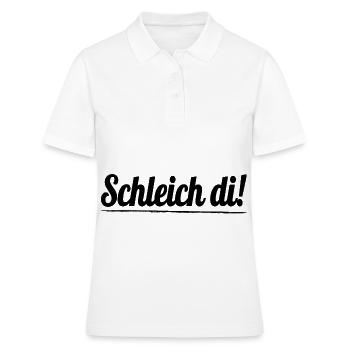 Schleich di ! - Le dialecte bavarois - Polo Femme - blanc - Devant - Ailine (174cm)