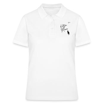 Katzenmama mit Herzschlag Design - Frauen Polo Shirt - Weiß - Vorne - Ailine (174cm)