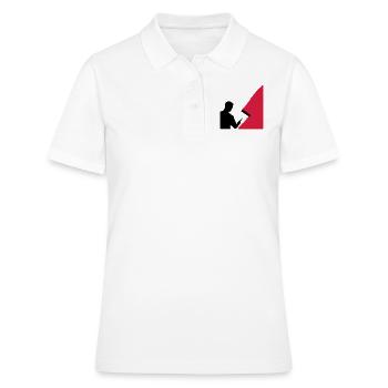 Peintres - Vecteur - Polo Femme - blanc - Devant - Ailine (174cm)