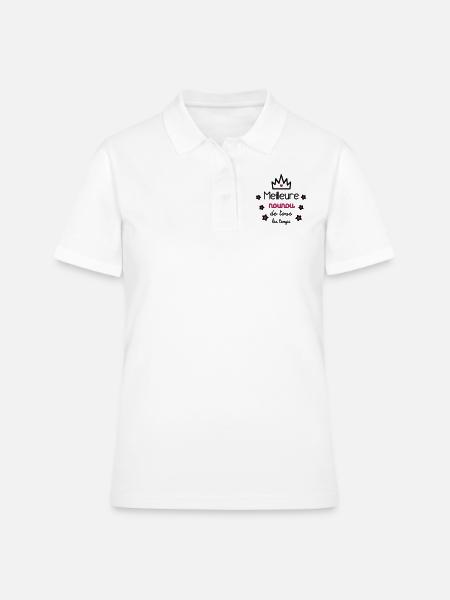 meilleure nounou,cadeau nourrice,super nounou - Polo Femme - blanc
