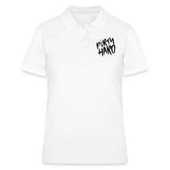 party hard middlefinger - Frauen Polo Shirt - Weiß - Vorne - Ailine (174cm)