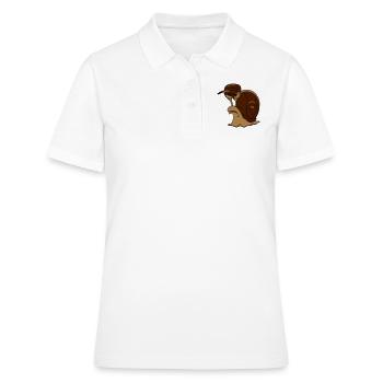 Escargot drôle mal - Polo Femme - blanc - Devant - Ailine (174cm)
