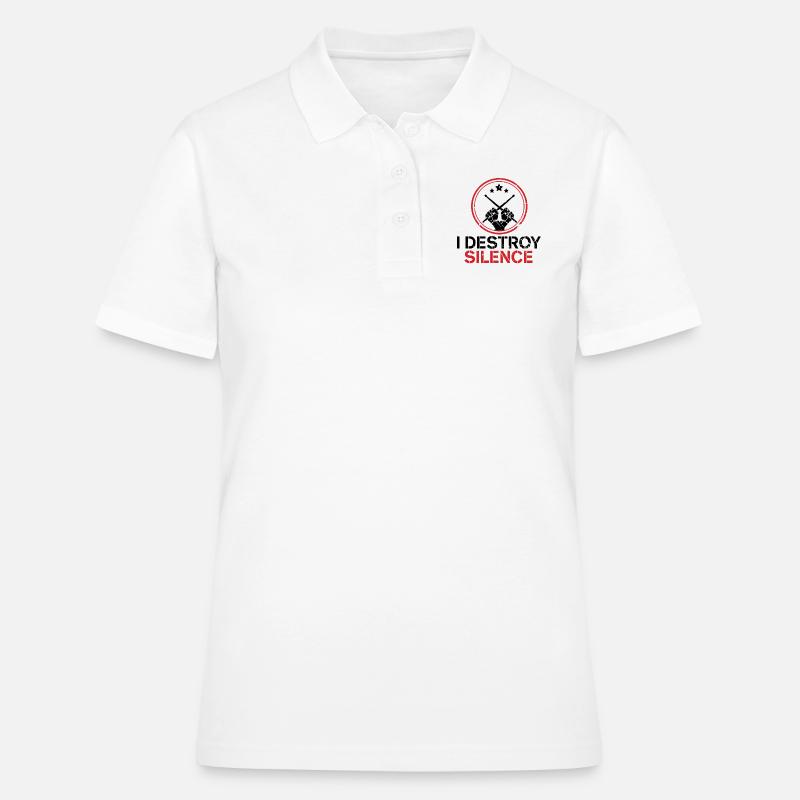 Percussion batteur Drumsticks Percussion - Polo Femme - blanc