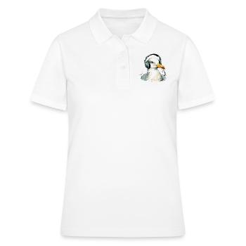 Limi la mouette audiophile - Polo Femme - blanc - Devant - Ailine (174cm)