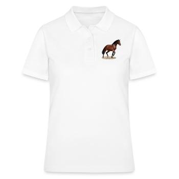 Selle Français 3 - Polo Femme - blanc - Devant - Ailine (174cm)