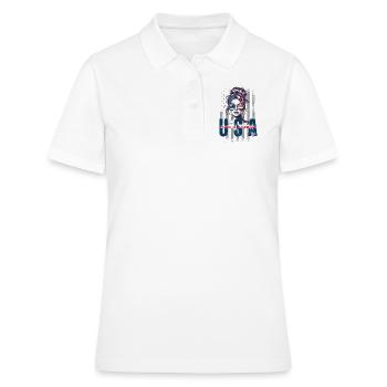 July 4, also known as Independence Day, - Polo Femme - blanc - Devant - Ailine (174cm)