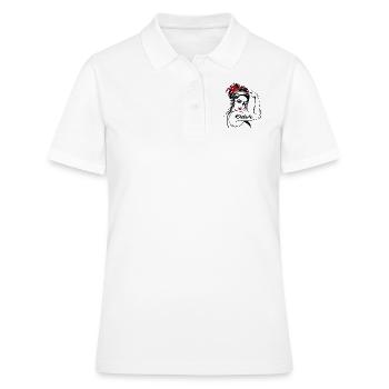 Oiler Rosie The Riveter Pin Up - Polo Femme - blanc - Devant - Ailine (174cm)